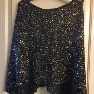 sparkling black and gold poncho